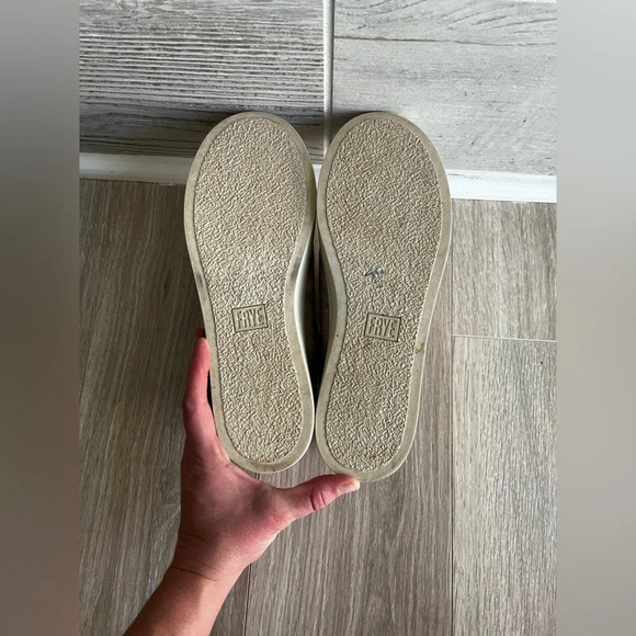 Frye Womens Lena Zip Moonlight Leather Low Sneaker Pink Silver - Size 7 - Picture 10 of 10